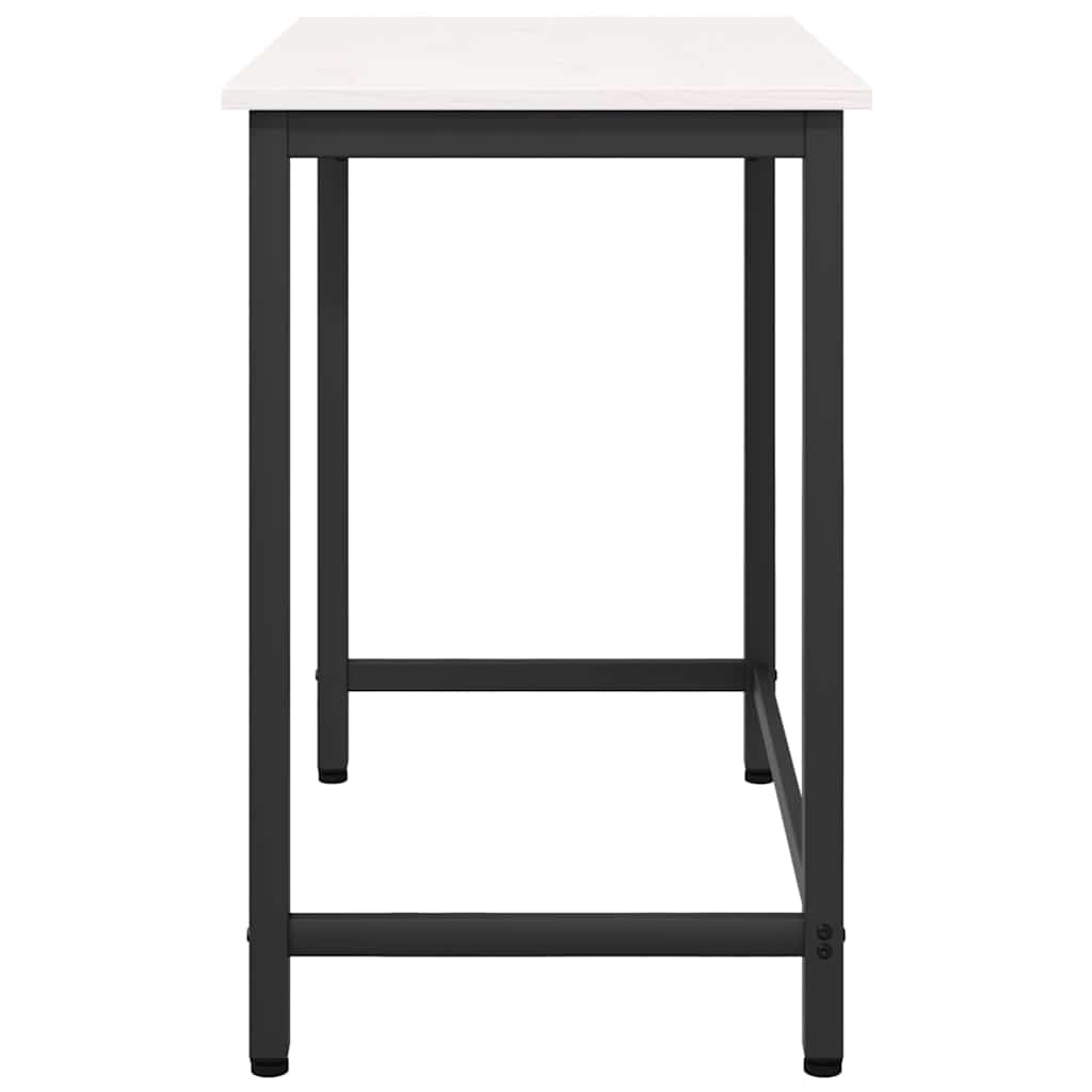 bord Hvid 80 x 50 x 77 cm Ingeniørtræ og stål