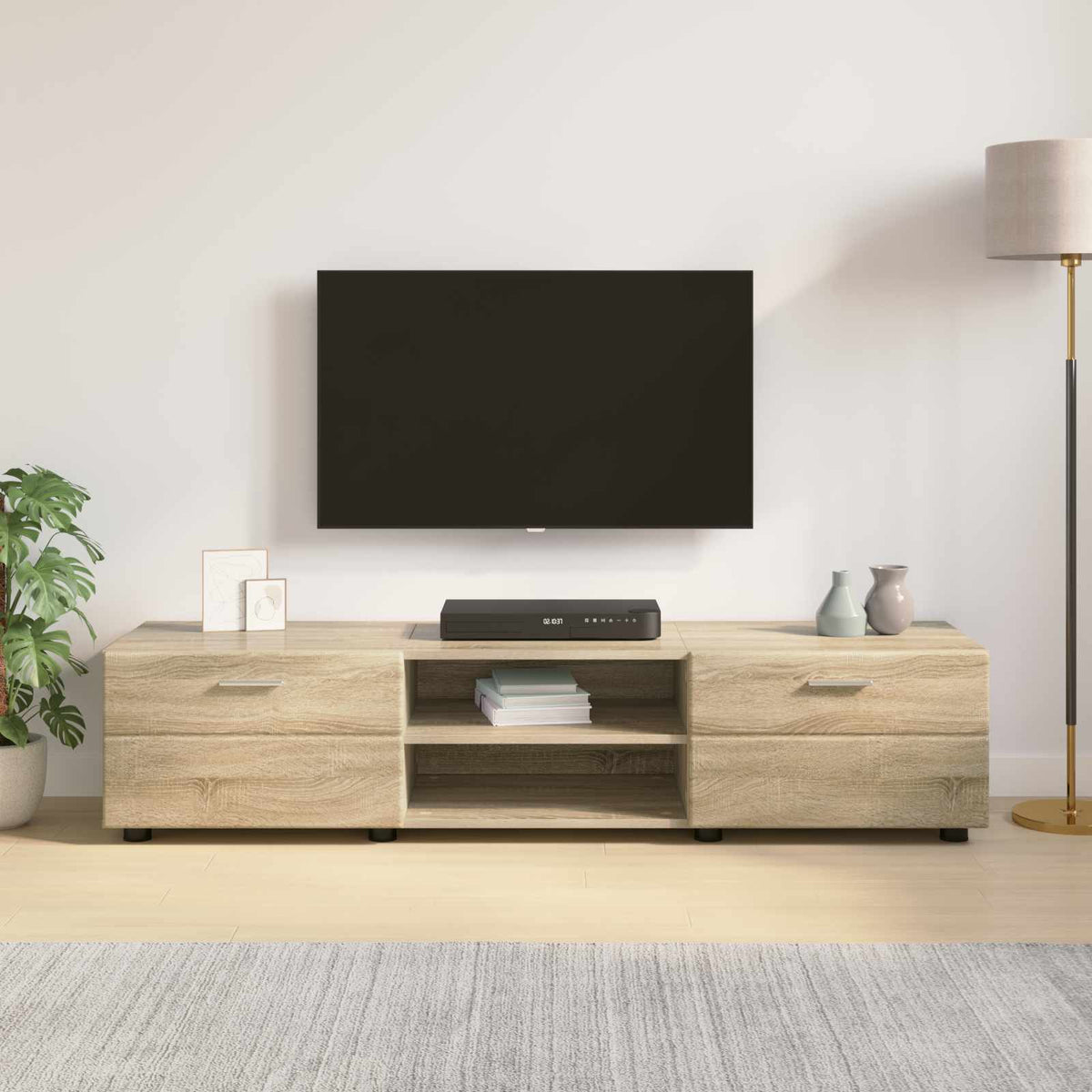 Træskab 150 x 39 x 30 cm Sonoma eg Konstrueret træ