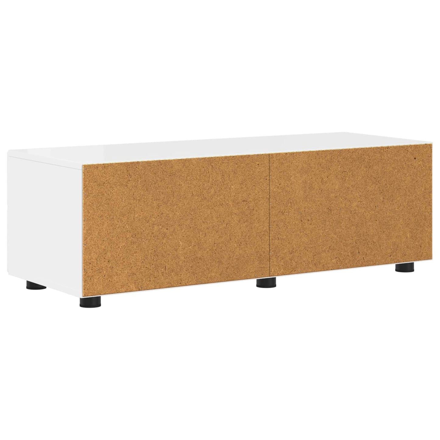 Træskab 100,5 x 39 x 30 cm Høj gloss hvid Konstrueret træ