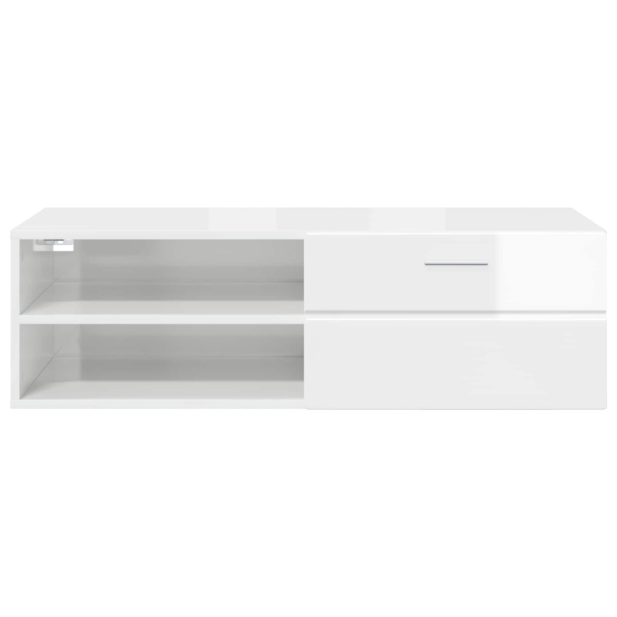 Træskab 100,5 x 39 x 30 cm Høj gloss hvid Konstrueret træ