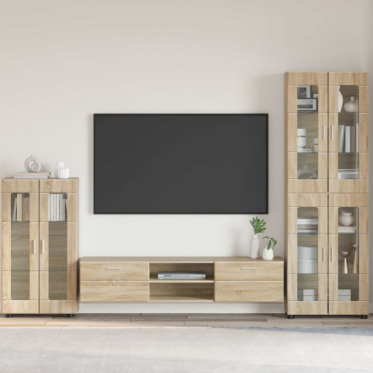 Sideboard FLORIN 55,5 x 29 x 100 cm Sonoma eg Konstrueret træ