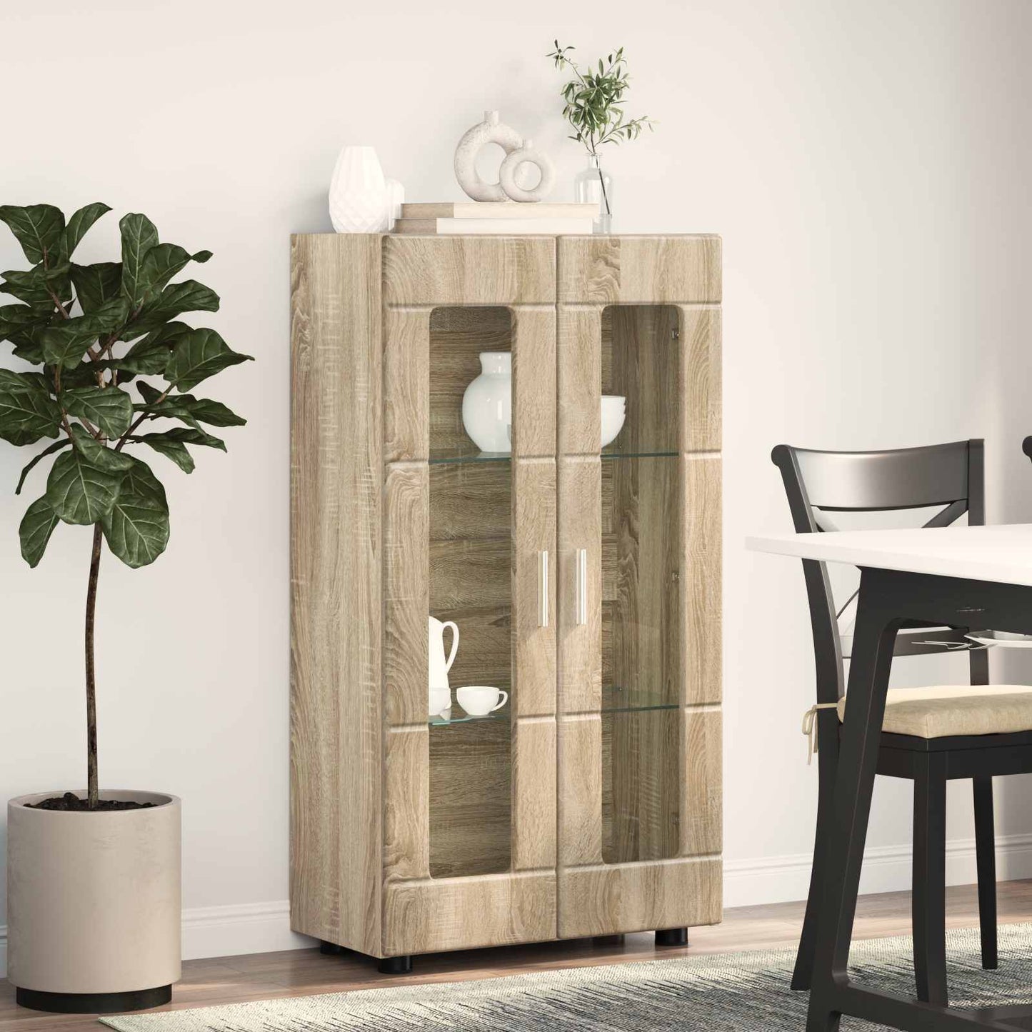 Sideboard FLORIN 55,5 x 29 x 100 cm Sonoma eg Konstrueret træ
