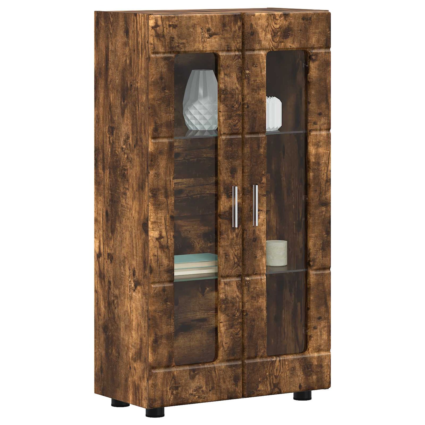 Sideboard FLORIN 55,5 x 29 x 100 cm Røget eg Konstrueret træ