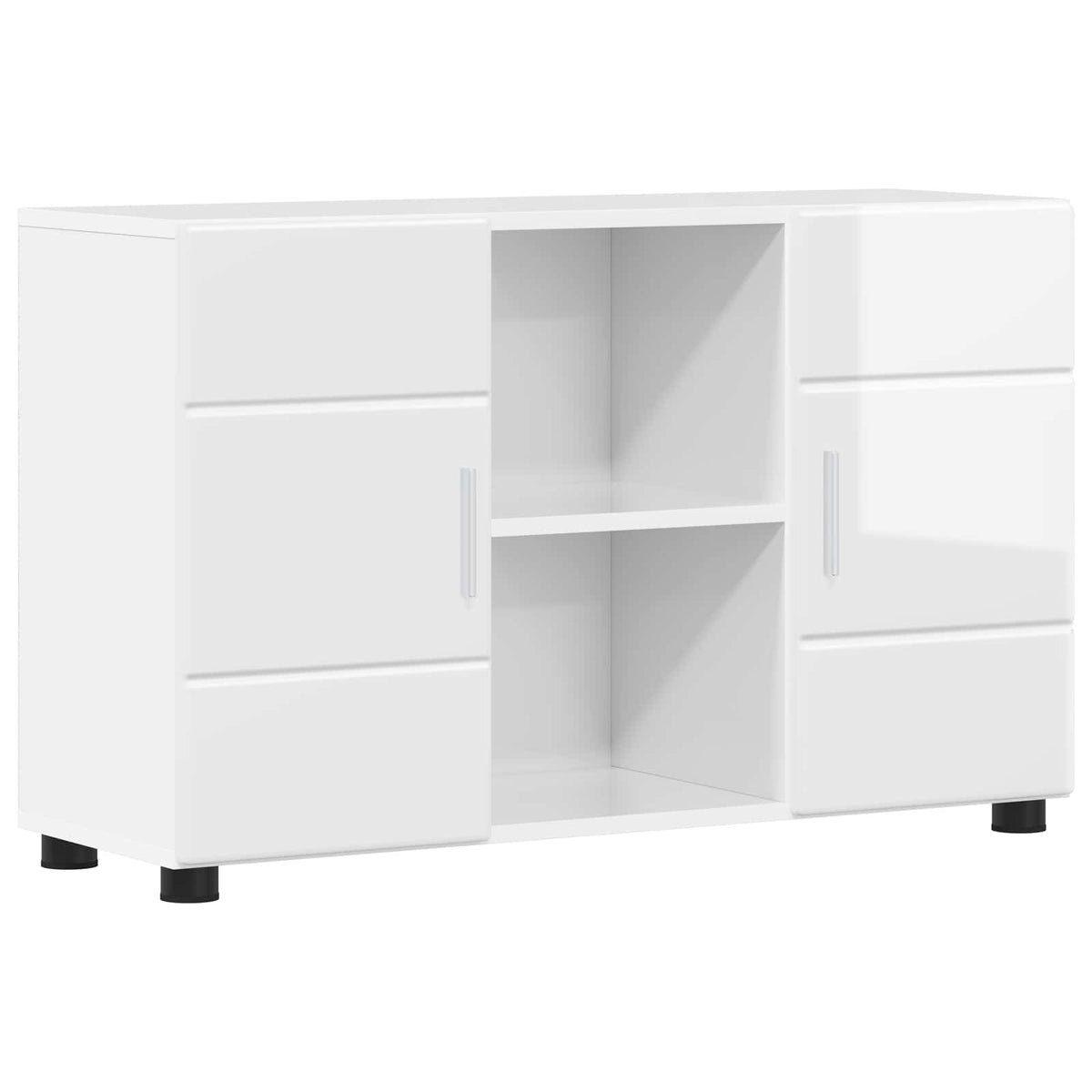 Sideboard FLORIN 88,5 x 30,5 x 55,5 cm Høj gloss hvid