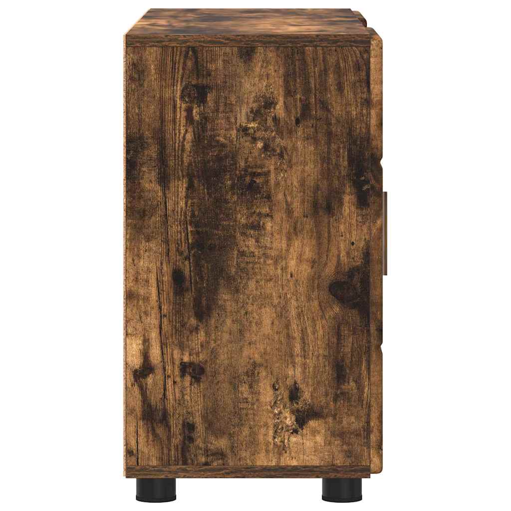 Sideboard FLORIN 88,5 x 30,5 x 55,5 cm Røget eg Konstrueret træ