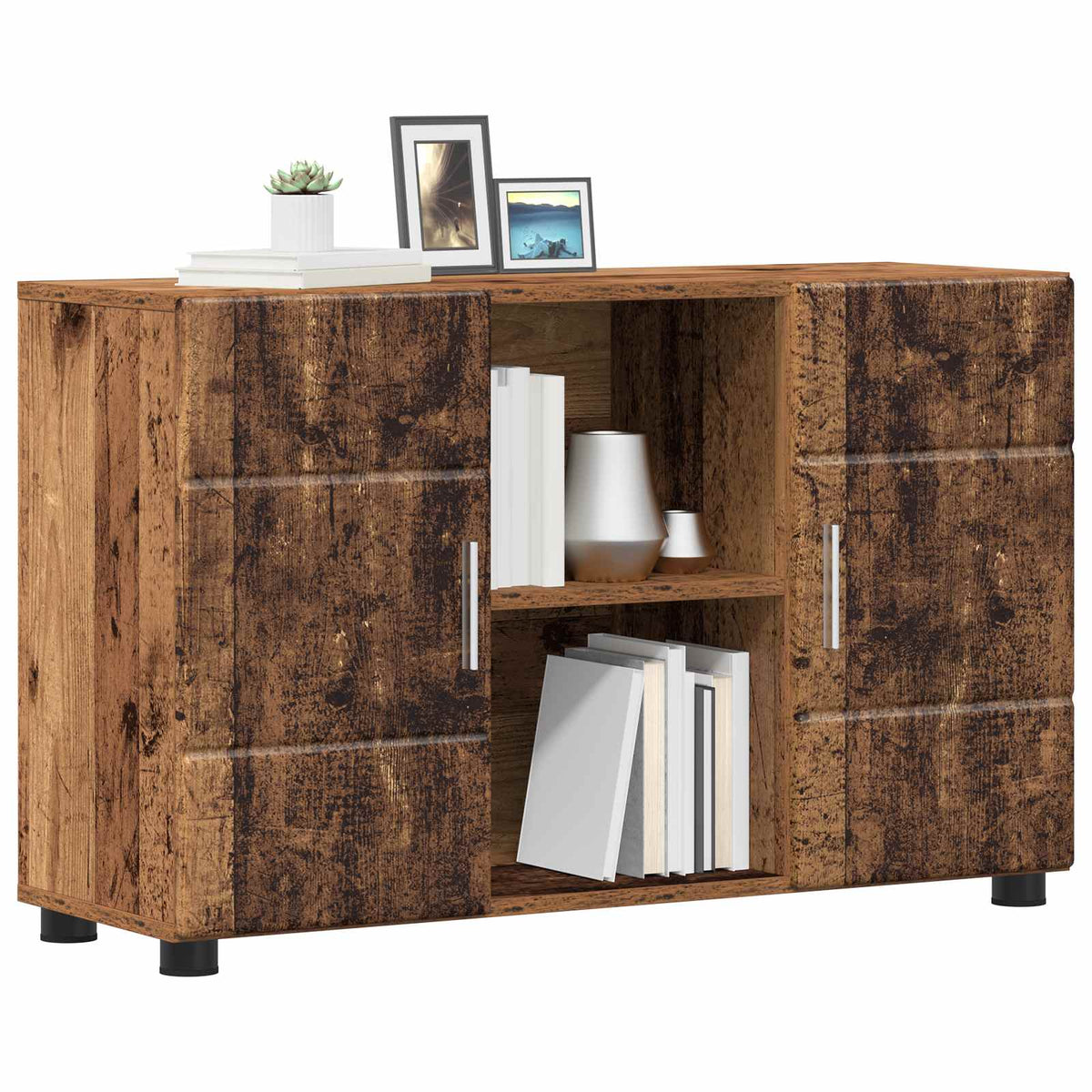 Sideboard FLORIN 88,5 x 30,5 x 55,5 cm Gammelt træ