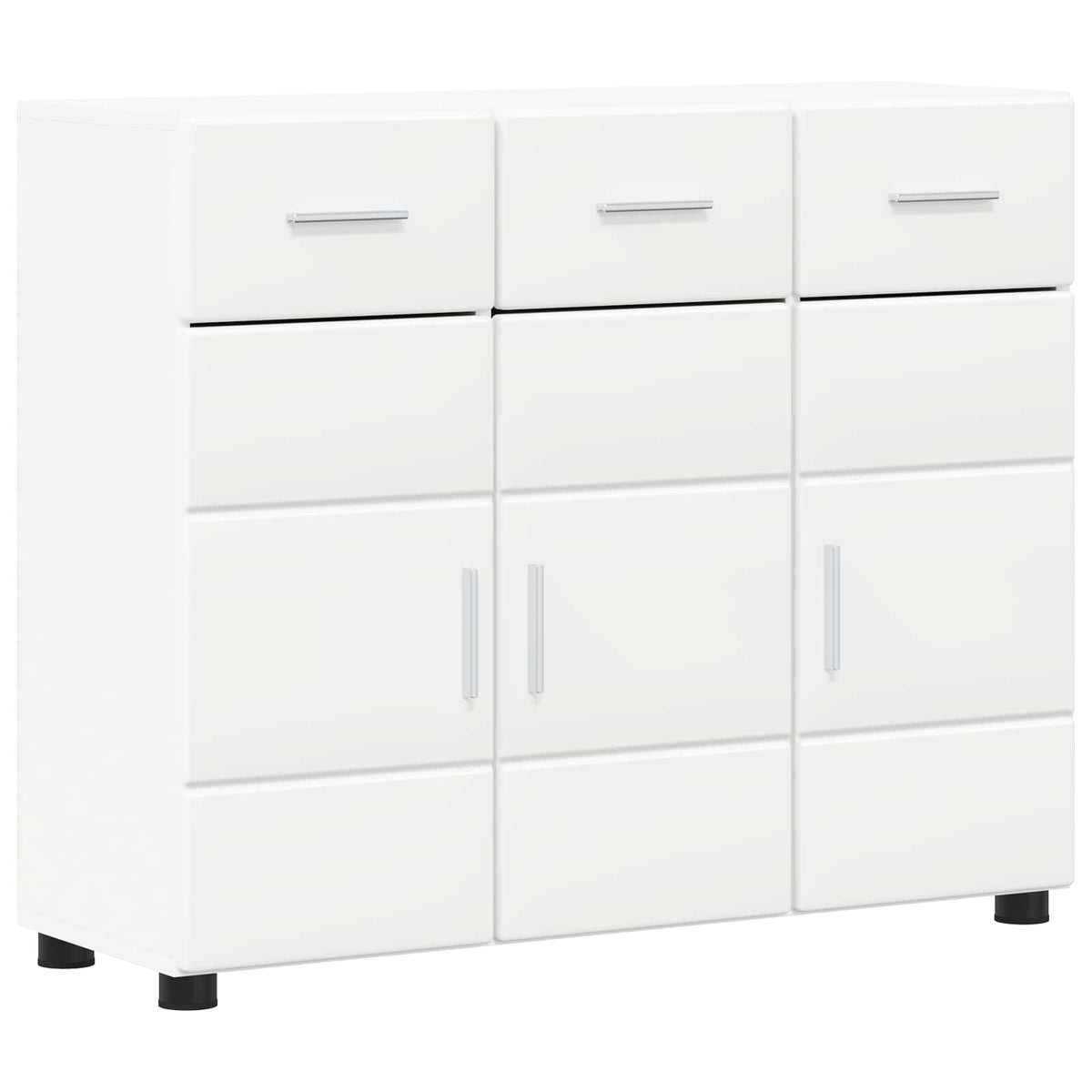 Sideboard FLORIN 88,5 x 30,5 x 73 cm Hvid Konstrueret træ