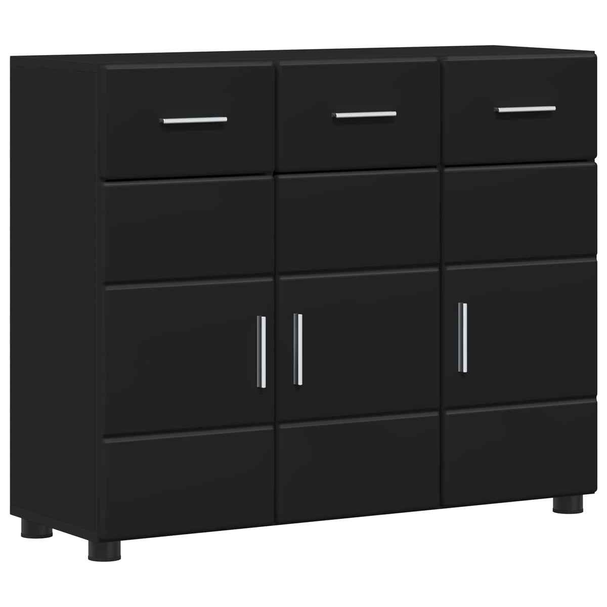 Sideboard FLORIN 88,5 x 30,5 x 73 cm Sort Konstrueret træ