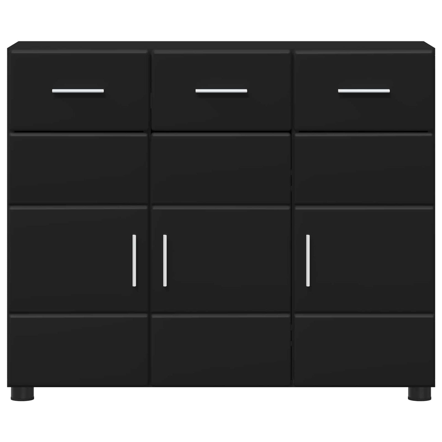 Sideboard FLORIN 88,5 x 30,5 x 73 cm Sort Konstrueret træ