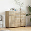 Sideboard FLORIN 88,5 x 30,5 x 73 cm Sonoma eg Konstrueret træ