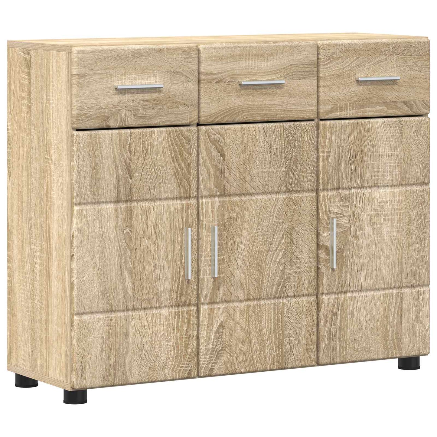 Sideboard FLORIN 88,5 x 30,5 x 73 cm Sonoma eg Konstrueret træ