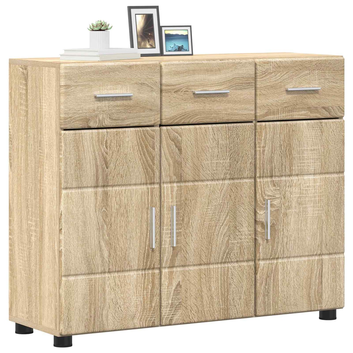 Sideboard FLORIN 88,5 x 30,5 x 73 cm Sonoma eg Konstrueret træ