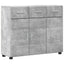 Sideboard FLORIN 88,5 x 30,5 x 73 cm Beton Grå Konstrueret træ