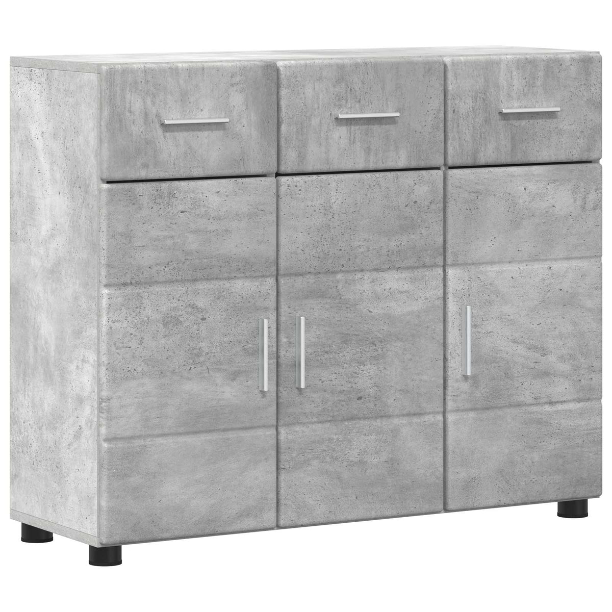 Sideboard FLORIN 88,5 x 30,5 x 73 cm Beton Grå Konstrueret træ