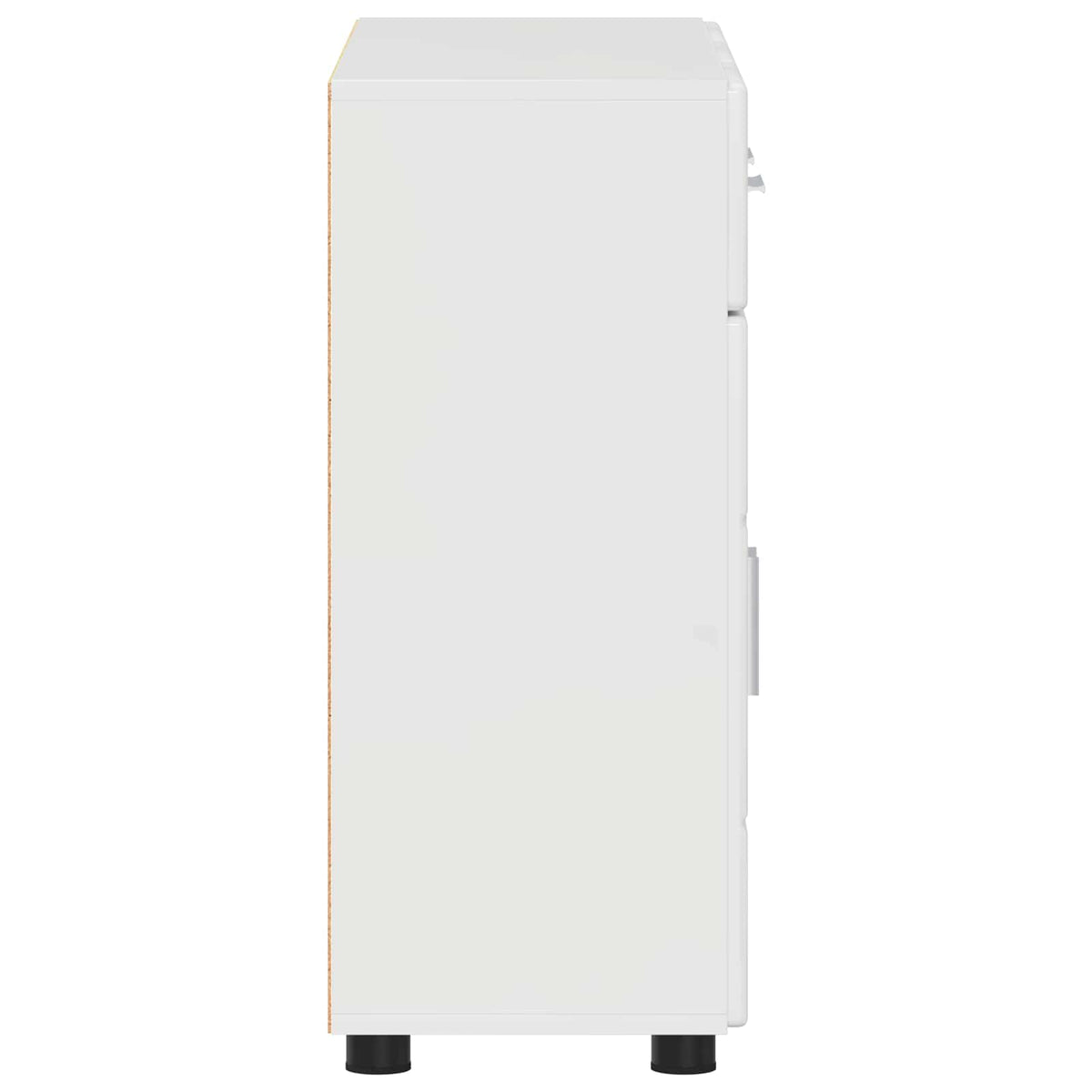 Sideboard FLORIN 88,5 x 30,5 x 73 cm Høj gloss hvid