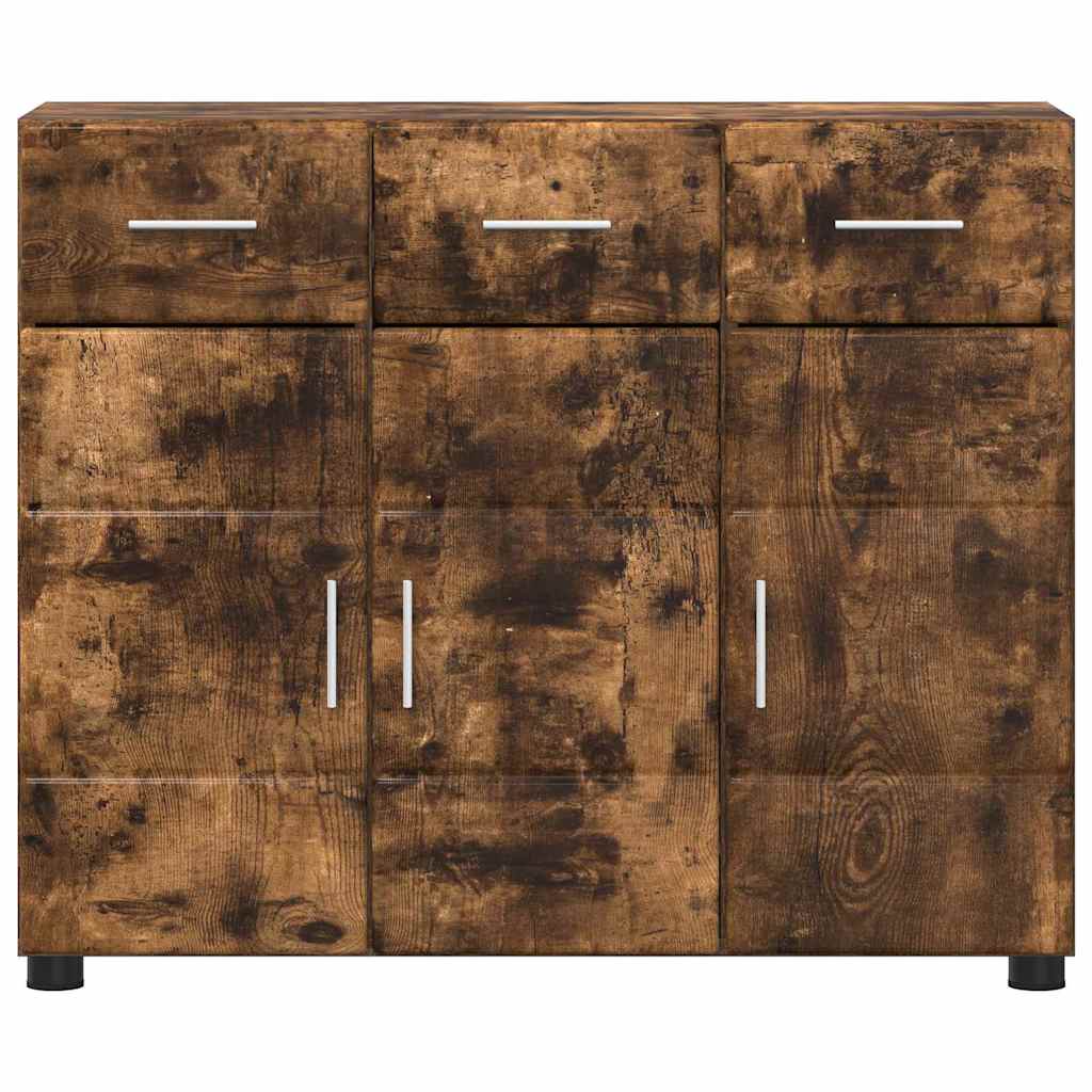 Sideboard FLORIN 88,5 x 30,5 x 73 cm Røget eg Konstrueret træ