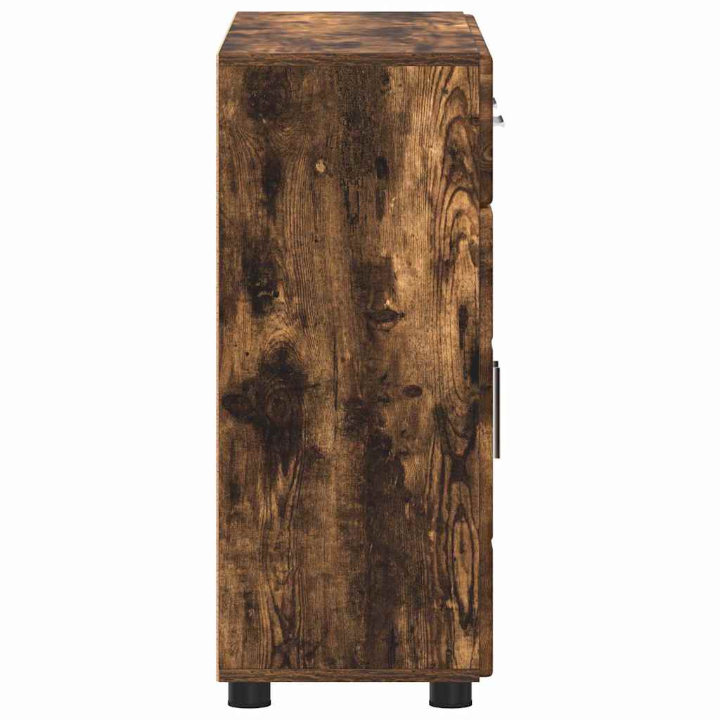 Sideboard FLORIN 88,5 x 30,5 x 73 cm Røget eg Konstrueret træ