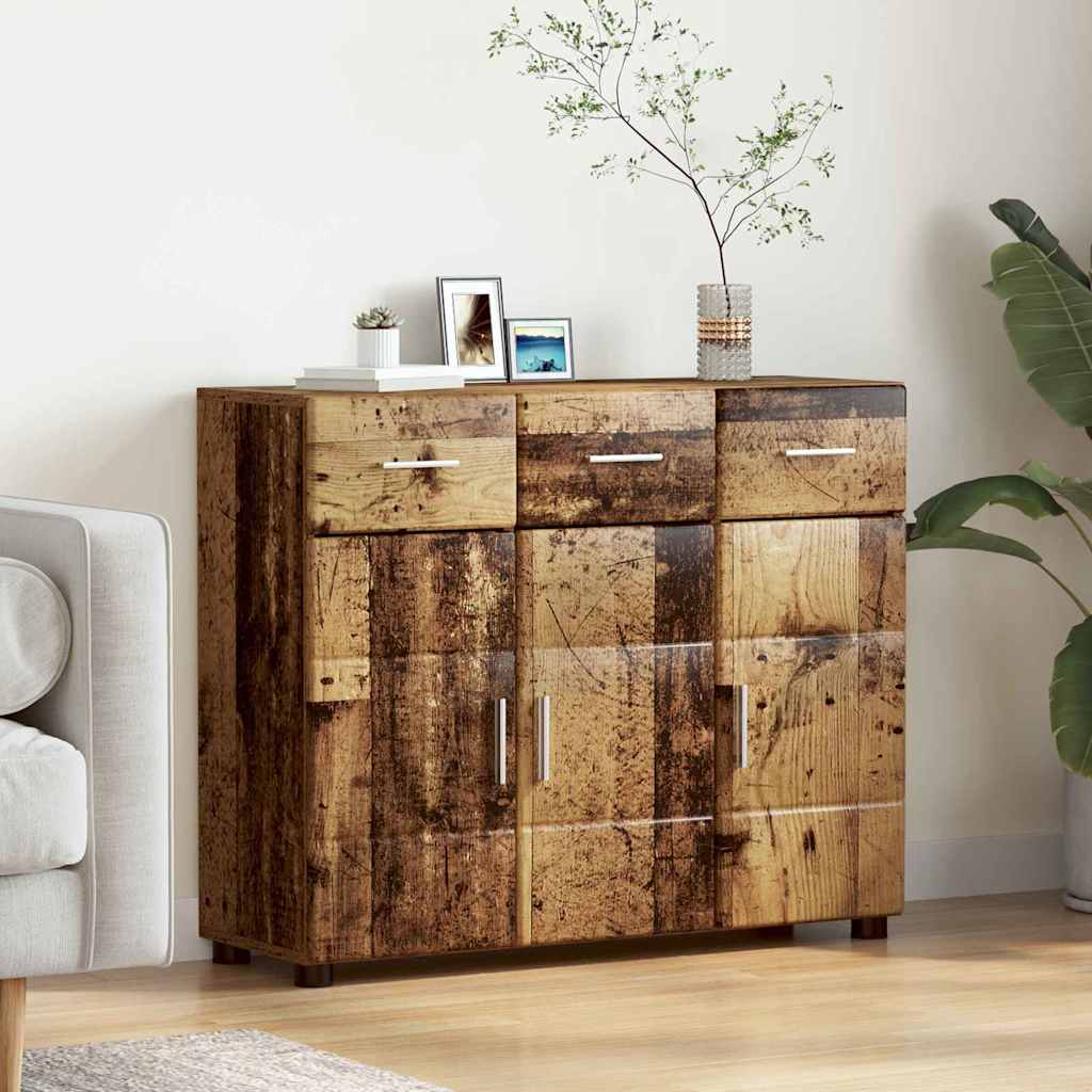 Sideboard FLORIN 88,5 x 30,5 x 73 cm Gammelt træ