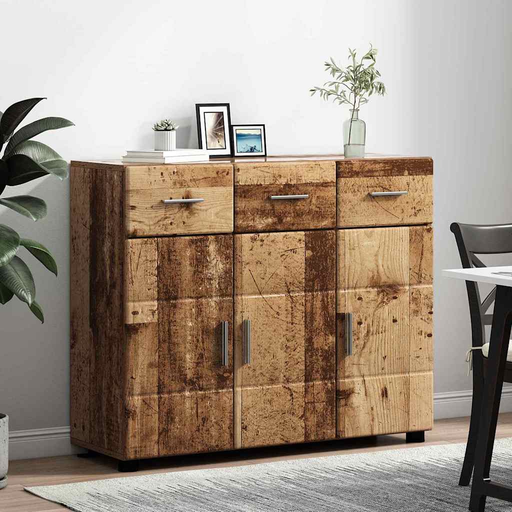 Sideboard FLORIN 88,5 x 30,5 x 73 cm Gammelt træ