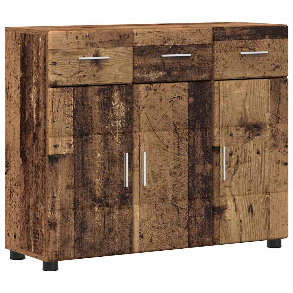 Sideboard FLORIN 88,5 x 30,5 x 73 cm Gammelt træ