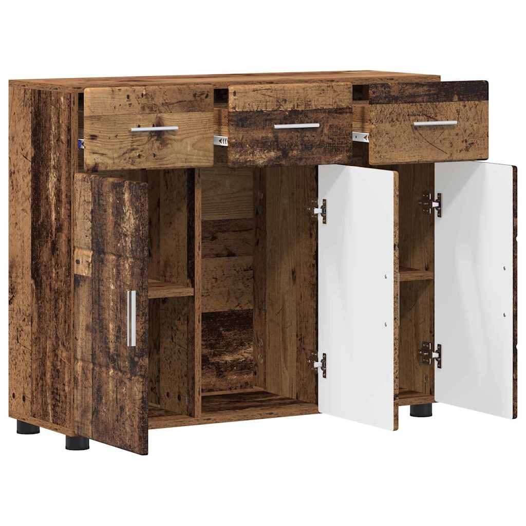 Sideboard FLORIN 88,5 x 30,5 x 73 cm Gammelt træ