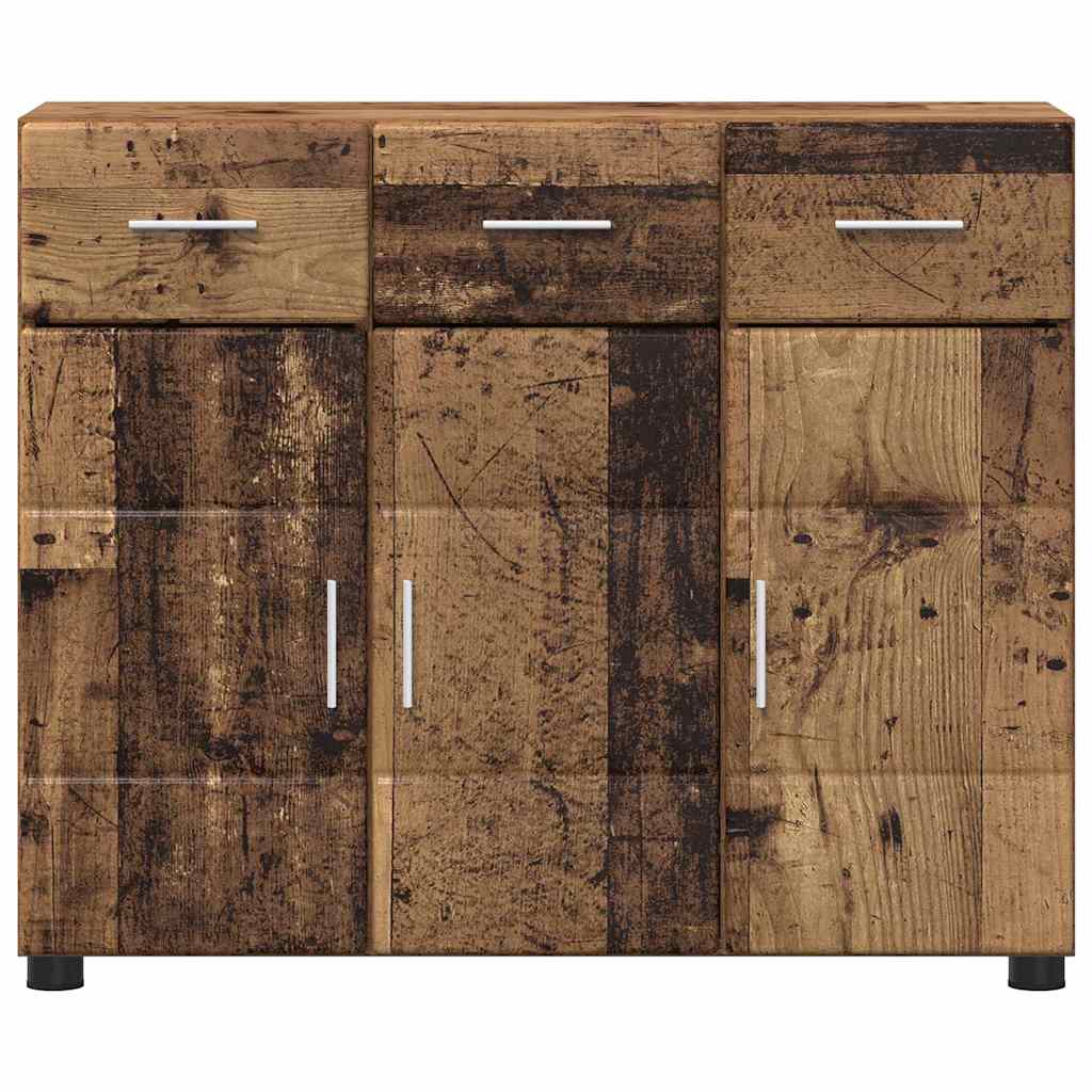 Sideboard FLORIN 88,5 x 30,5 x 73 cm Gammelt træ