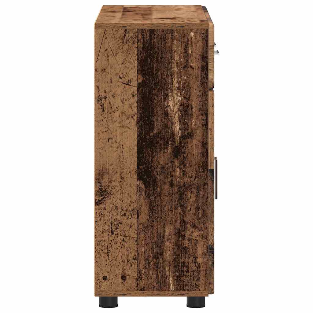 Sideboard FLORIN 88,5 x 30,5 x 73 cm Gammelt træ