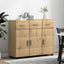 Sideboard FLORIN 88,5 x 30,5 x 73 cm Artisan Egetræ