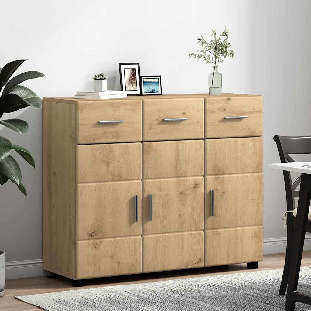 Sideboard FLORIN 88,5 x 30,5 x 73 cm Artisan Egetræ