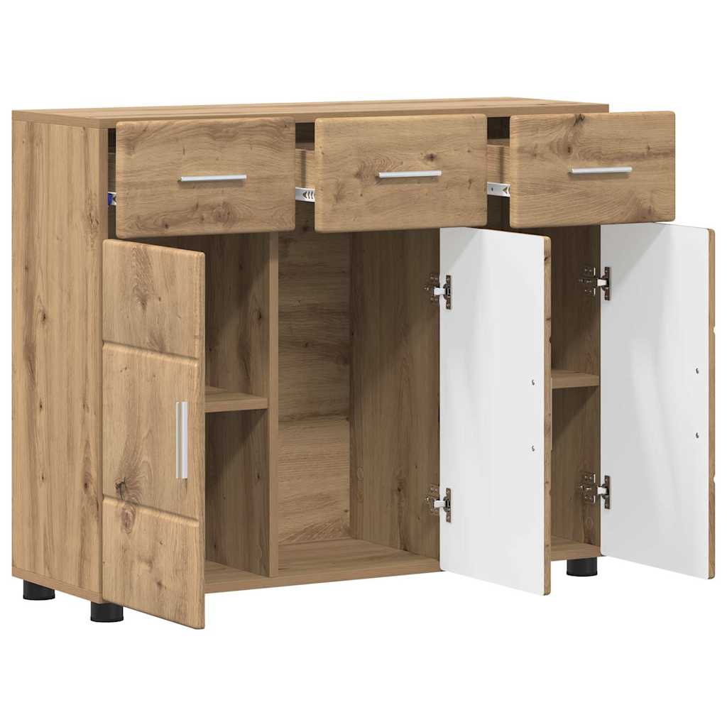 Sideboard FLORIN 88,5 x 30,5 x 73 cm Artisan Egetræ