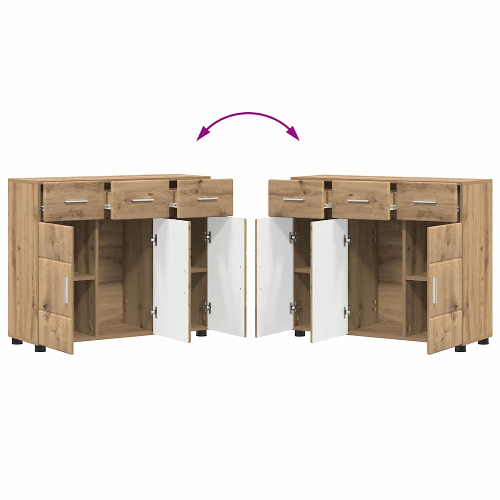 Sideboard FLORIN 88,5 x 30,5 x 73 cm Artisan Egetræ