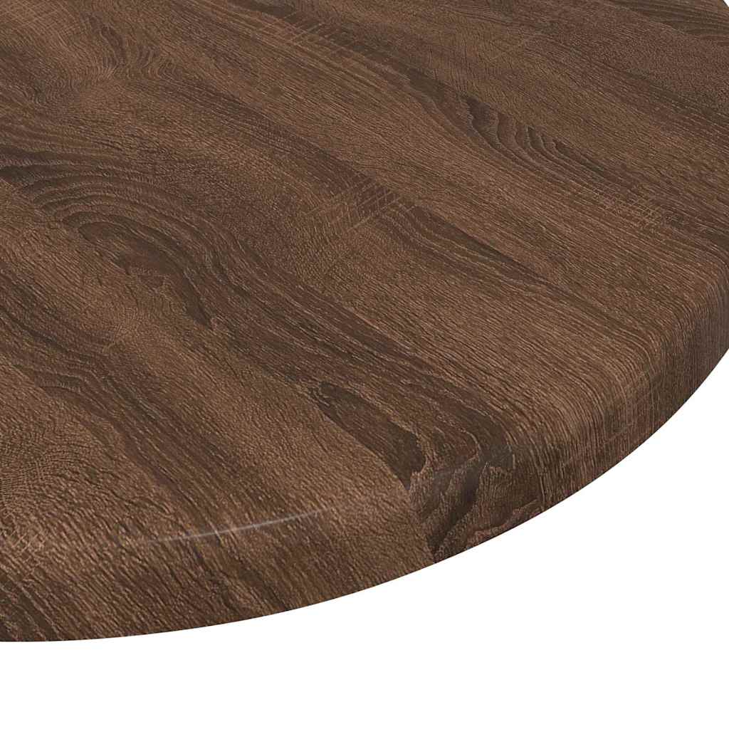 Bordplade Ø 30 x 1,5 cm Rund Konstrueret træ Brunt eg