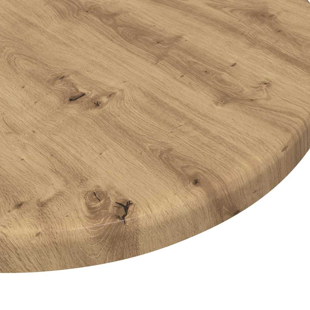 Bordplade Ø 30 x 1,5 cm Rund Konstrueret træ Artisan-eg