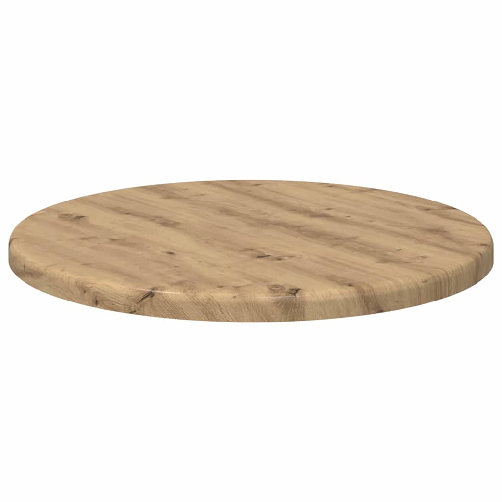 Bordplade Ø 30 x 1,5 cm Rund Konstrueret træ Artisan-eg