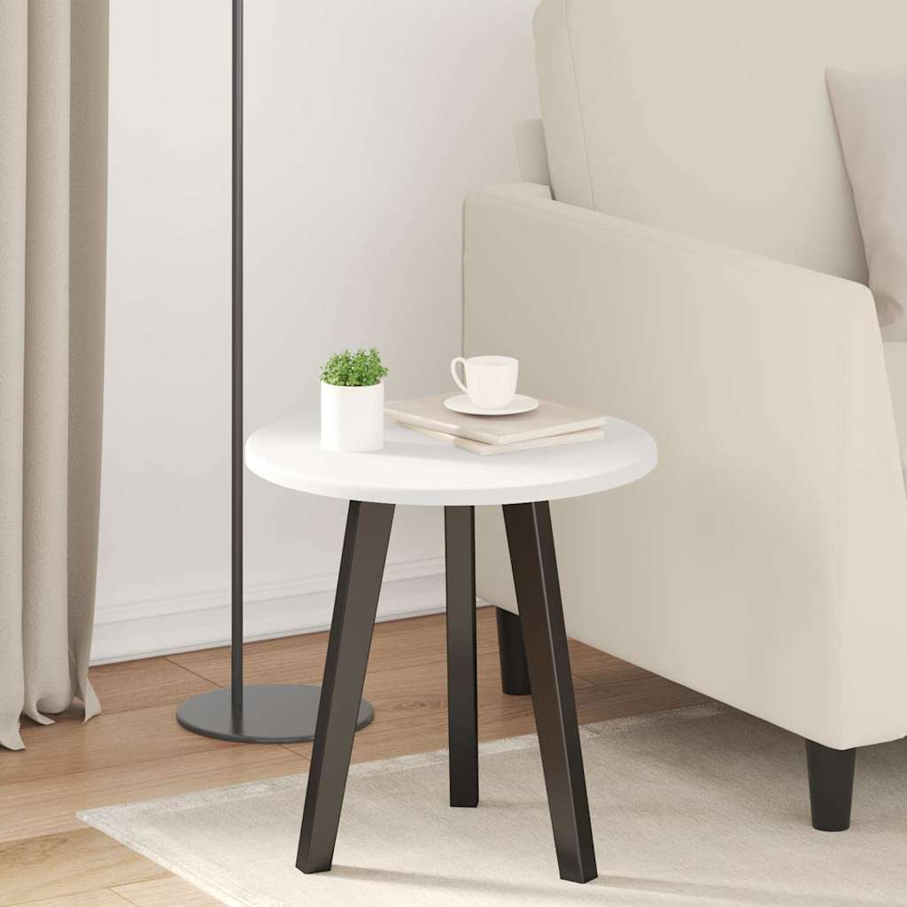 Bordplade Ø 40 x 1,5 cm Rund Konstrueret træ Hvid