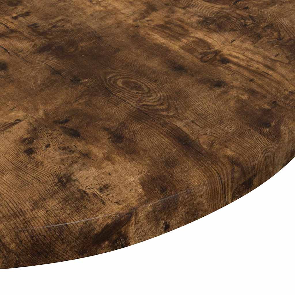 Bordplade Ø 40 x 1,5 cm Rund Konstrueret træ Røget eg