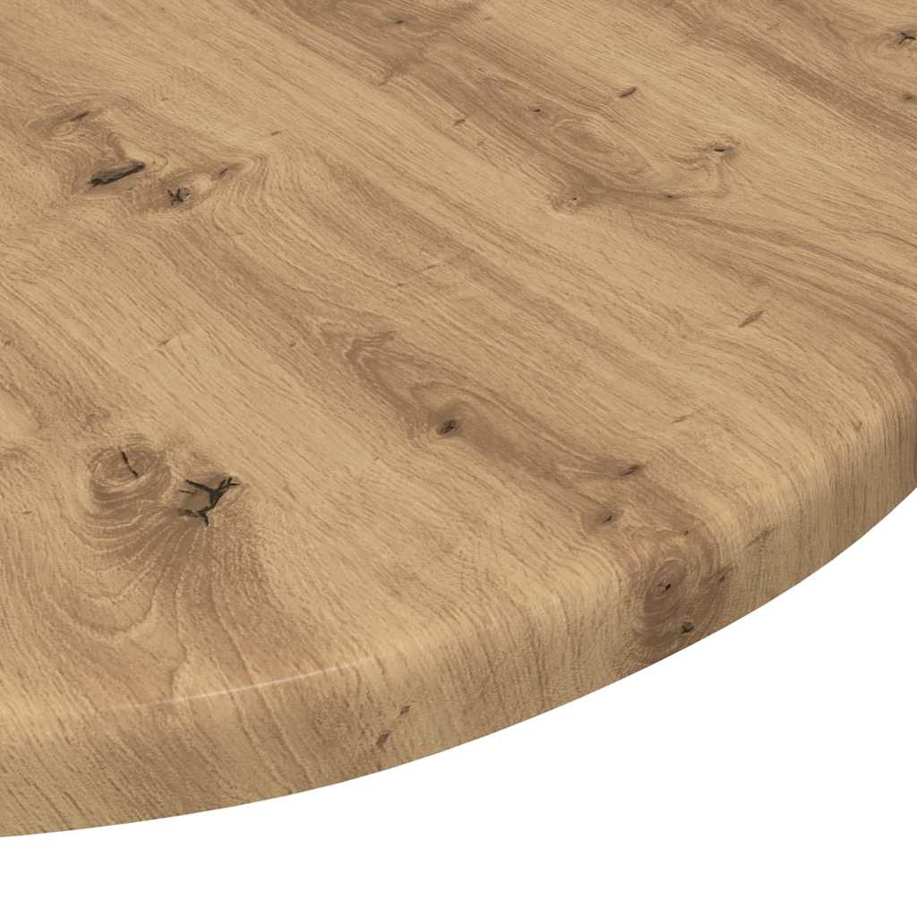 Bordplade Ø 40 x 1,5 cm Rund Konstrueret træ Artisan-eg