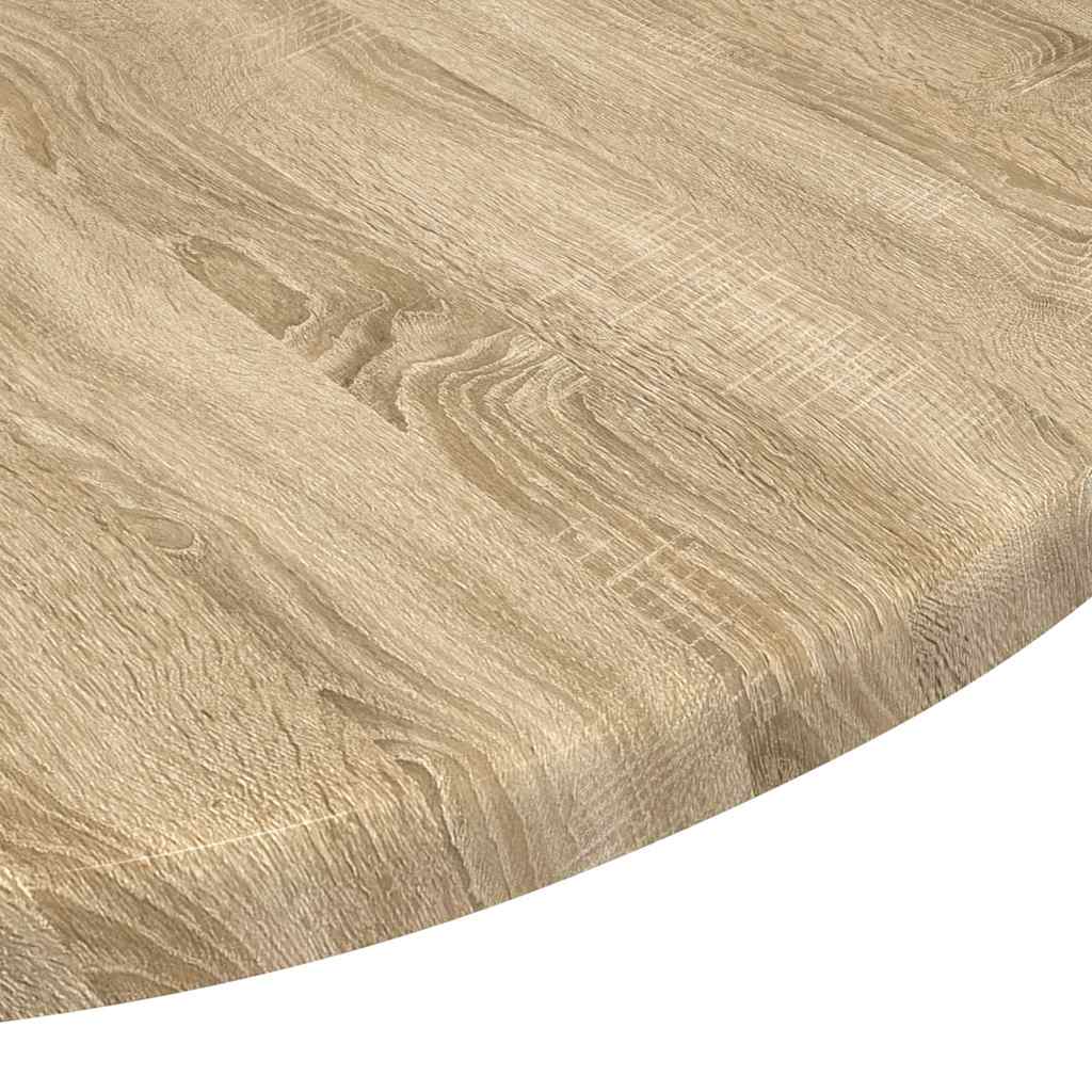 Bordplade Ø 50 x 1,5 cm Rund Konstrueret træ Sonoma-eg