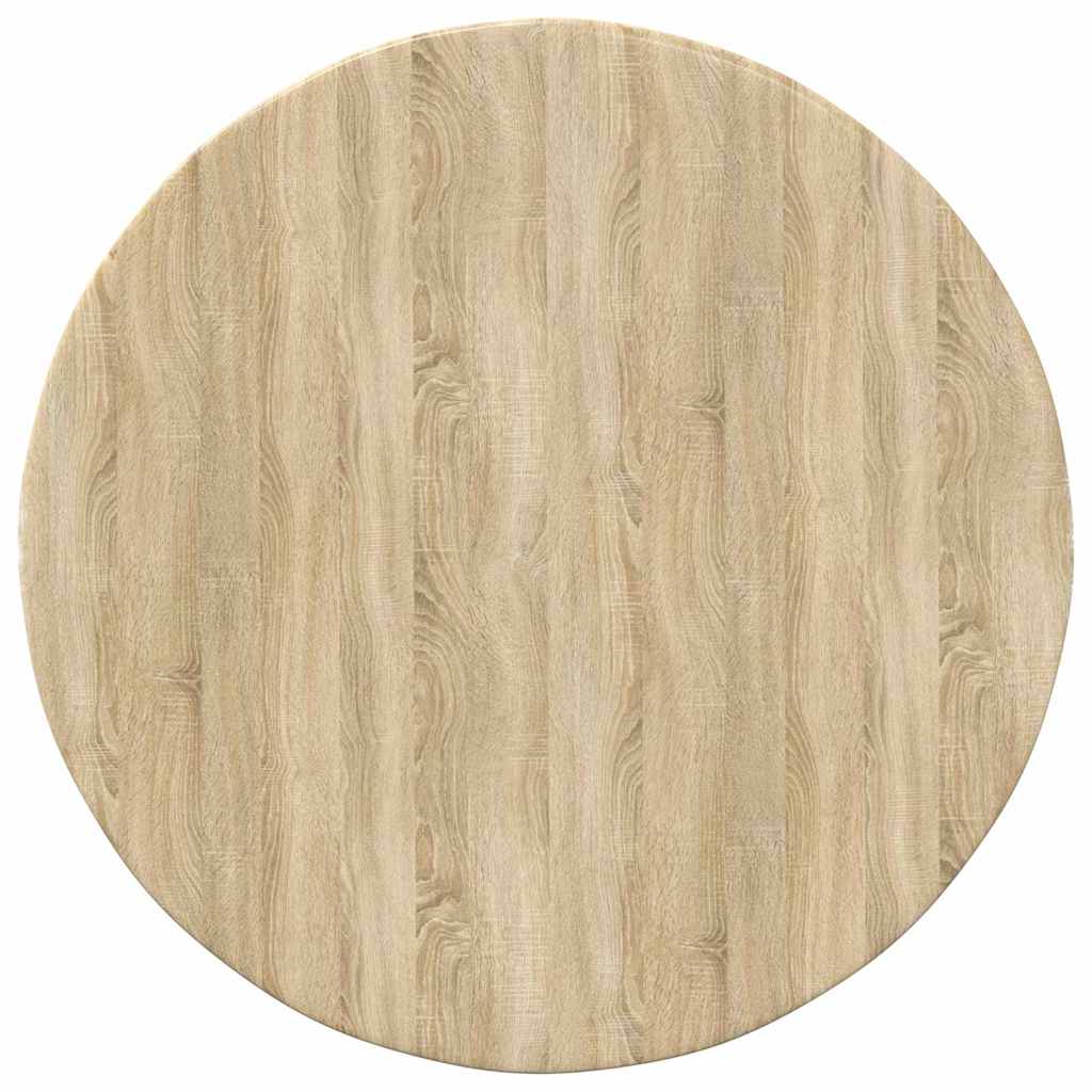 Bordplade Ø 50 x 1,5 cm Rund Konstrueret træ Sonoma-eg