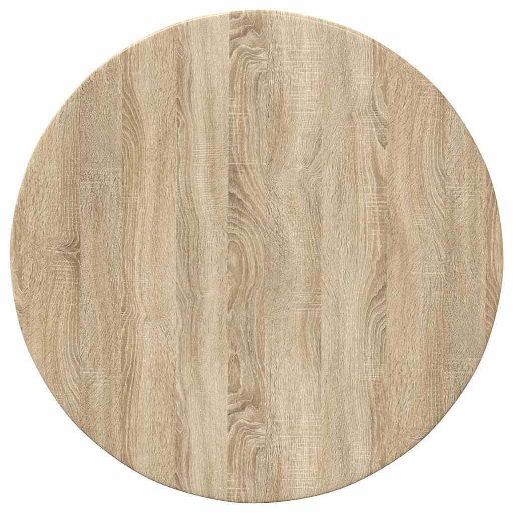 Bordplade Ø 60 x 1,5 cm Rund Konstrueret træ Sonoma-eg