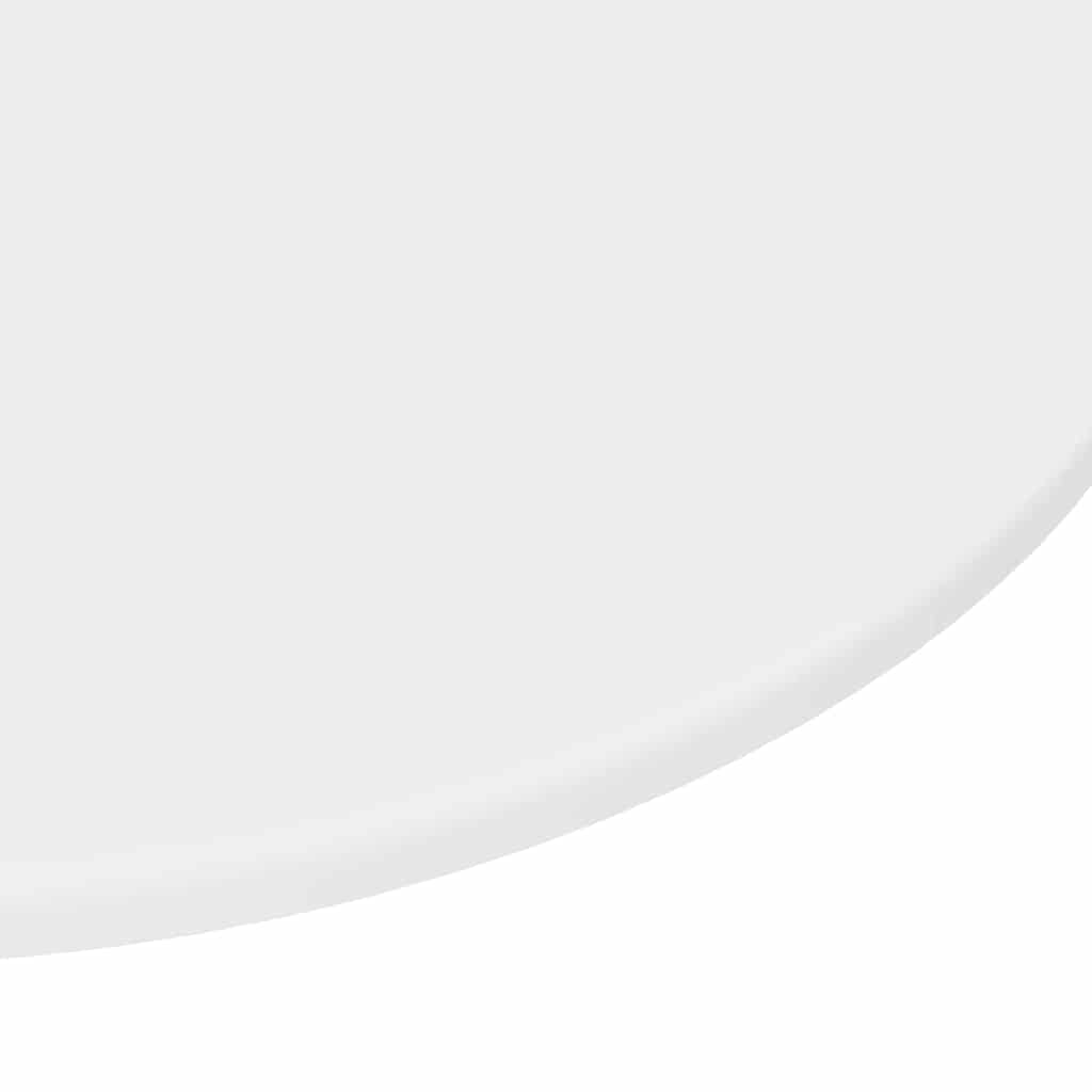 Bordplade Ø 70 x 1,5 cm Rund Konstrueret træ Hvid