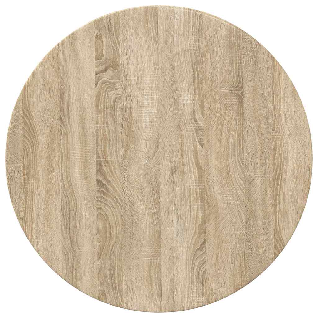 Bordplade Ø 70 x 1,5 cm Rund Konstrueret træ Sonoma-eg