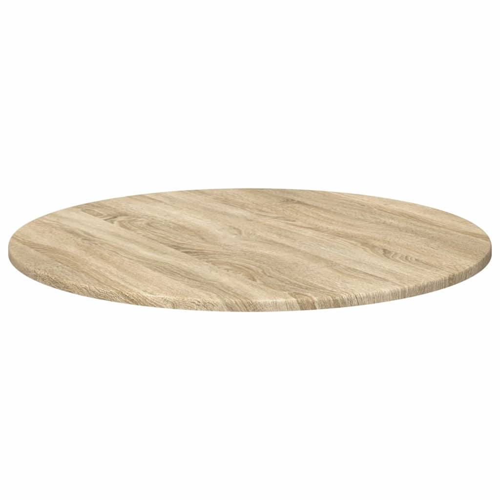 Bordplade Ø 70 x 1,5 cm Rund Konstrueret træ Sonoma-eg