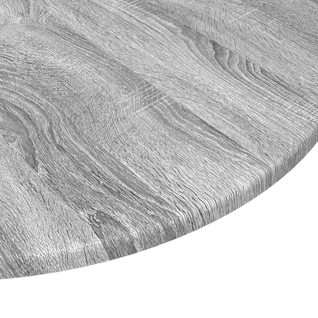 Bordplade Ø 70 x 1,5 cm Rund Konstrueret træ Grå Sonoma