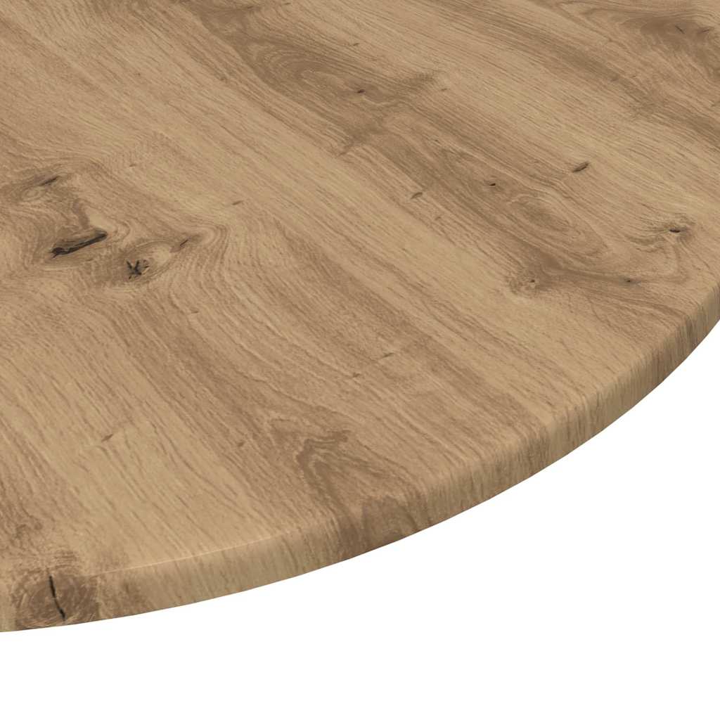 Bordplade Ø 70 x 1,5 cm Rund Konstrueret træ Artisan-eg
