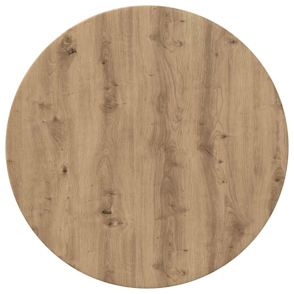 Bordplade Ø 70 x 1,5 cm Rund Konstrueret træ Artisan-eg
