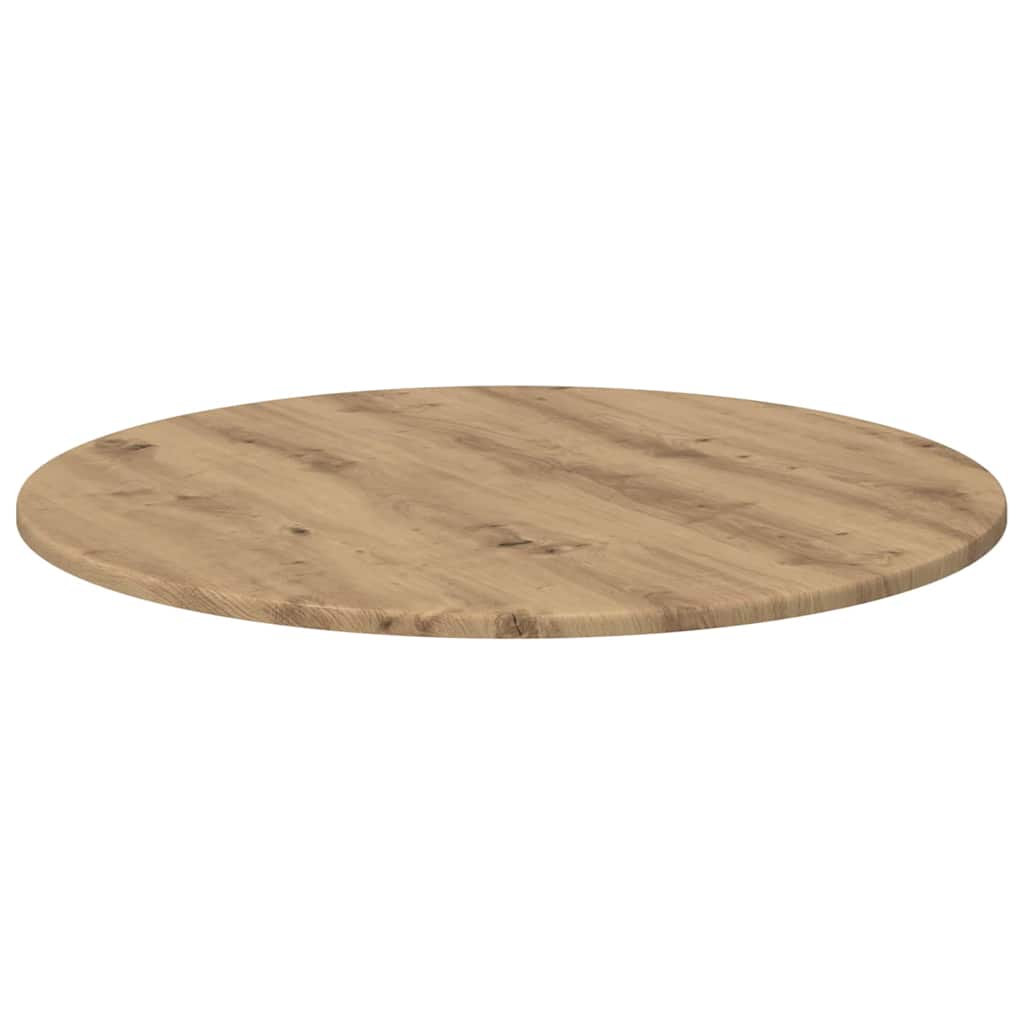 Bordplade Ø 70 x 1,5 cm Rund Konstrueret træ Artisan-eg