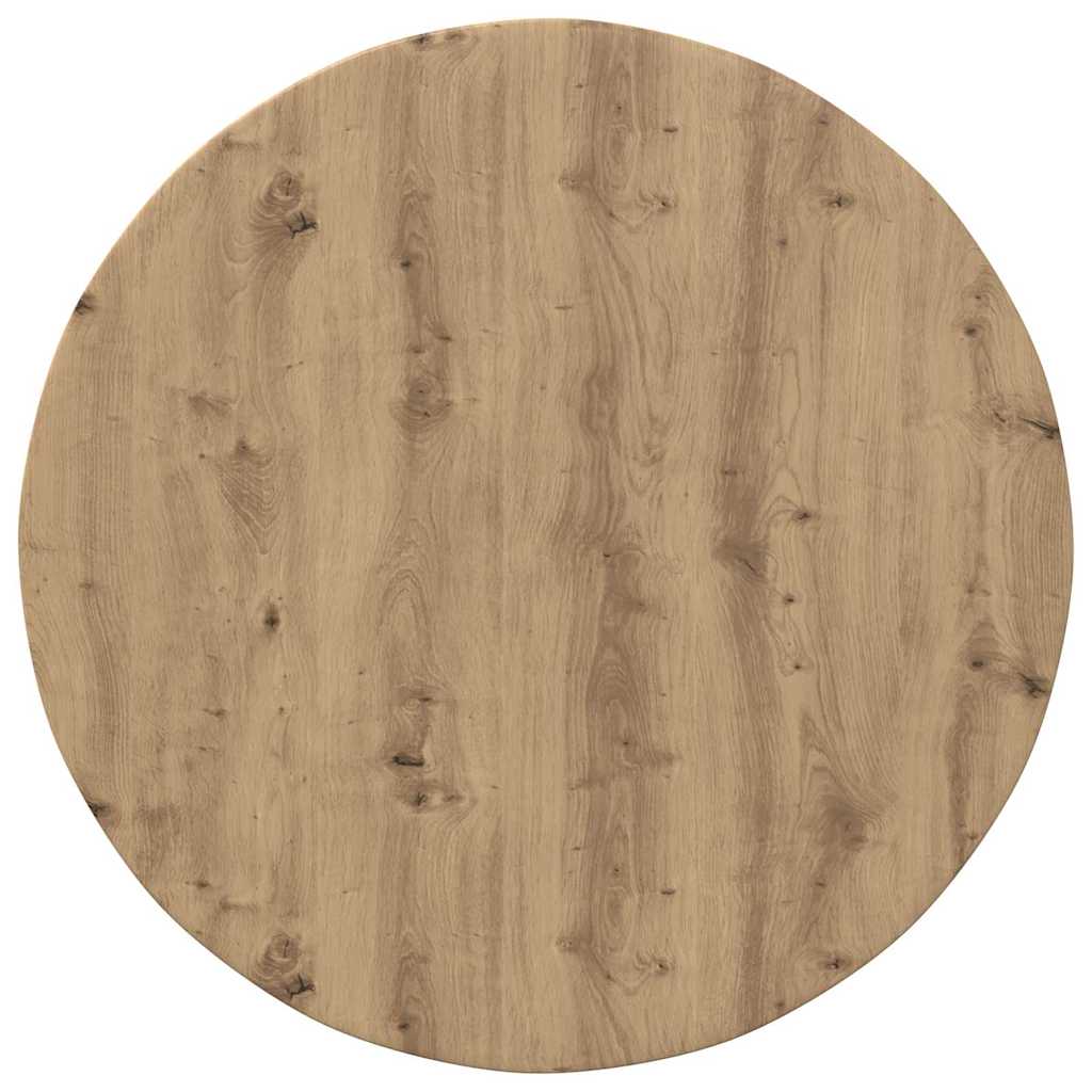 Bordplade Ø 80 x 1,5 cm Rund Konstrueret træ Artisan-eg