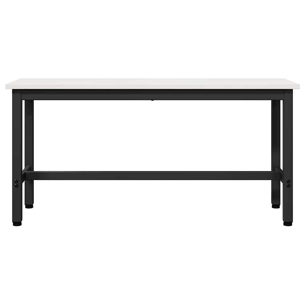 Spisebænk 100 x 32,5 x 49 cm 2 stk. Massivt fyrretræ Hvid