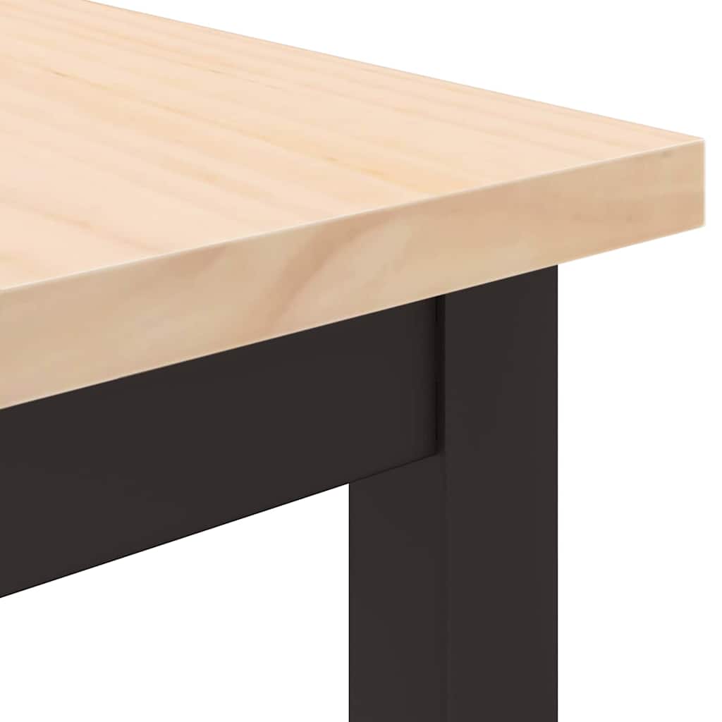 bord Naturfarvet 100 x 50 x 77 cm Ingeniørtræ og stål